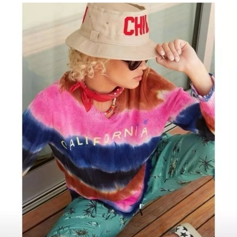 NWT Sandrine Rose x FP Wool Cashmere California Tie Dye Sweater sz XS - Picture 11 of 11